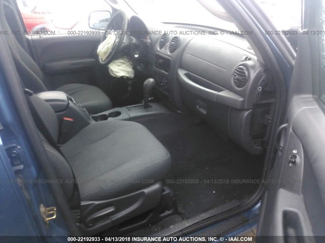 1J4GL48K14W249679 - 2004 JEEP LIBERTY SPORT 蓝色 照片 5