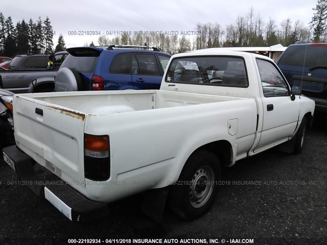 JT4RN81A8M5093258 - 1991 TOYOTA PICKUP 1/2 TON SHORT WHEELBASE WHITE photo 4