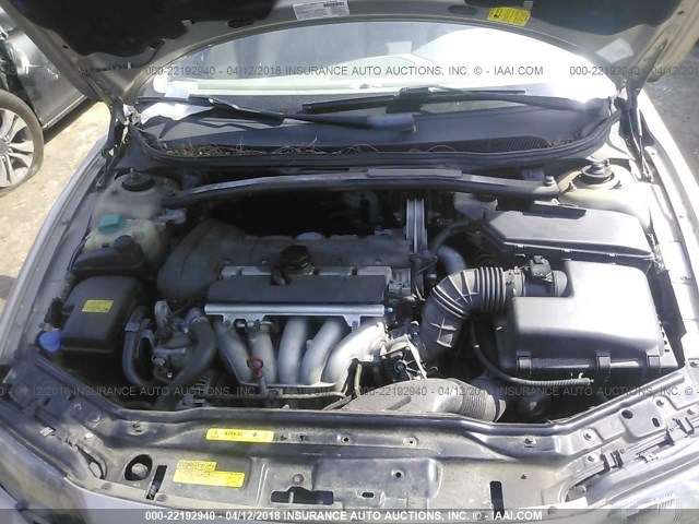 YV1SW61R921251209 - 2002 VOLVO V70 GRAY photo 10