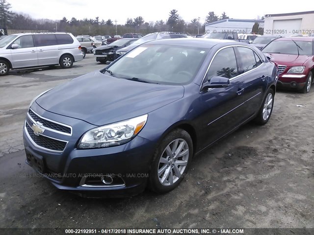 1G11G5SX5DF209950 - 2013 CHEVROLET MALIBU 3LT 蓝色 照片 2