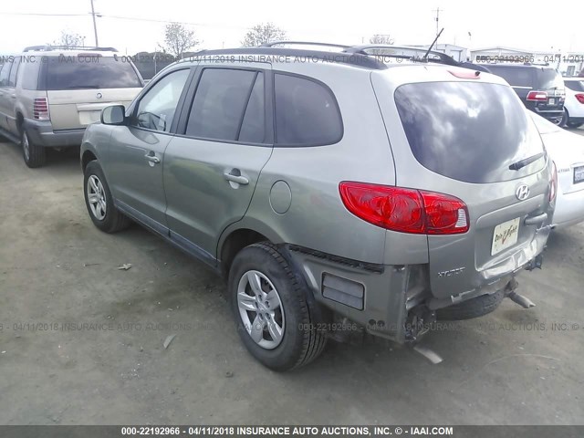 5NMSG13D69H309803 - 2009 HYUNDAI SANTA FE GLS GREEN photo 3