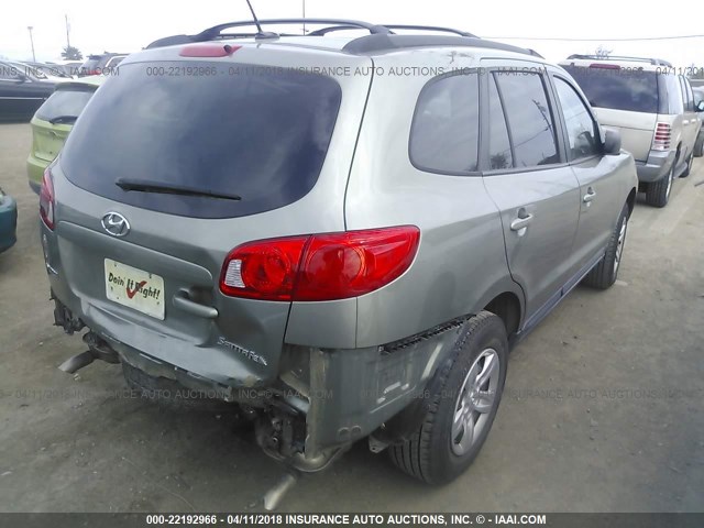 5NMSG13D69H309803 - 2009 HYUNDAI SANTA FE GLS GREEN photo 4