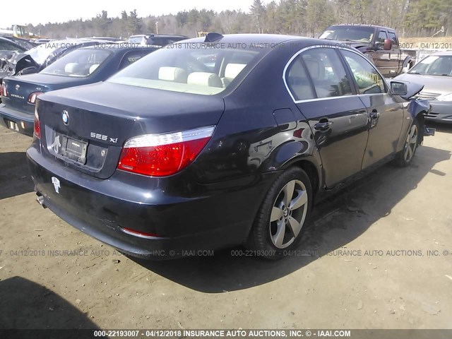 WBANV13568CZ59916 - 2008 BMW 528 XI BLUE photo 4