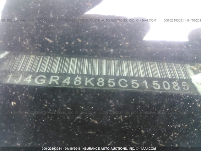 1J4GR48K85C515085 - 2005 JEEP GRAND CHEROKEE LAREDO/COLUMBIA/FREEDOM 灰色 照片 9