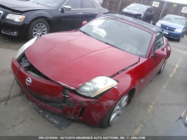 JN1AZ36A84T000346 - 2004 NISSAN 350Z ROADSTER RED photo 2