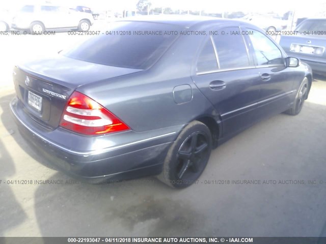 WDBRF40J83A512589 - 2003 MERCEDES-BENZ C 230K SPORT SEDAN BLACK photo 4