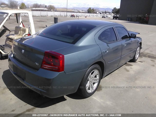 2B3KA53H46H336986 - 2006 DODGE CHARGER R/T BLUE photo 4