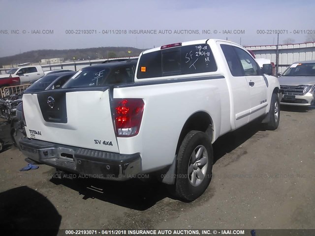 1N6AA0CC5BN322420 - 2011 NISSAN TITAN S/SV/PRO-4X WHITE photo 4