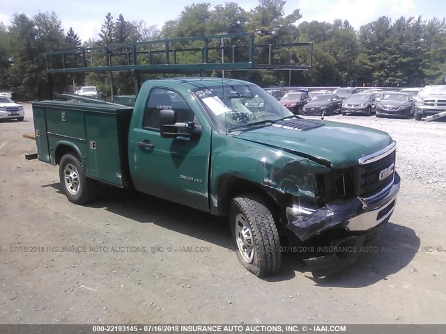 1GD312CG3CF166587 - 2012 GMC SIERRA C3500 GREEN photo 1