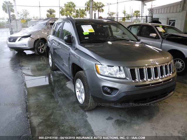 1C4NJCBA3DD216613 - 2013 JEEP COMPASS SPORT GRAY photo 1