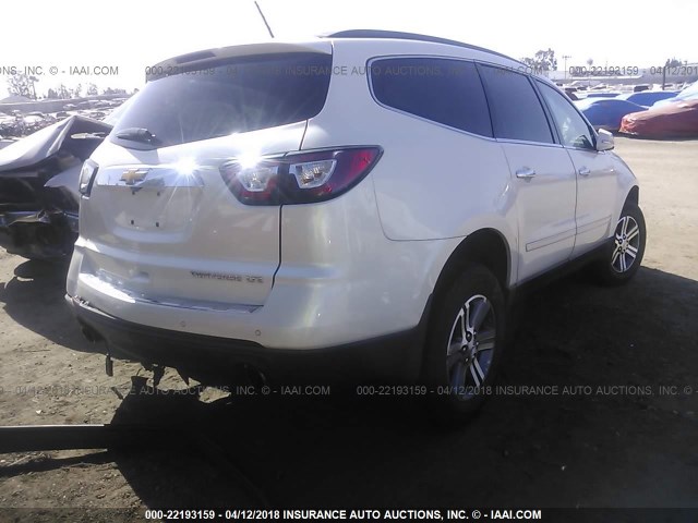 1GNKRLKD4DJ199786 - 2013 CHEVROLET TRAVERSE LTZ WHITE photo 4