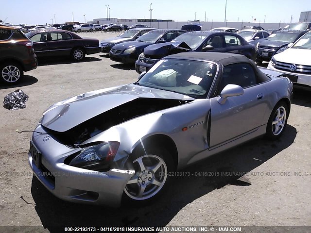 JHMAP11473T005365 - 2003 HONDA S2000 SILVER photo 2