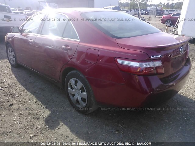 4T1BE46K67U034579 - 2007 TOYOTA CAMRY NEW GENERAT CE/LE/XLE/SE RED photo 3