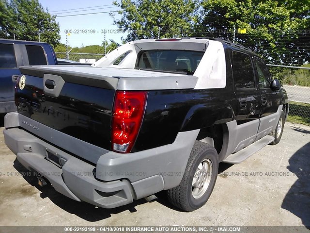 3GNEC13T52G234942 - 2002 CHEVROLET AVALANCHE C1500 BLACK photo 4