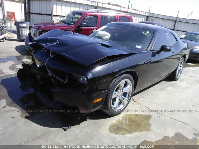 2C3CDYAG4DH648944 - 2013 DODGE CHALLENGER SXT BLACK photo 2