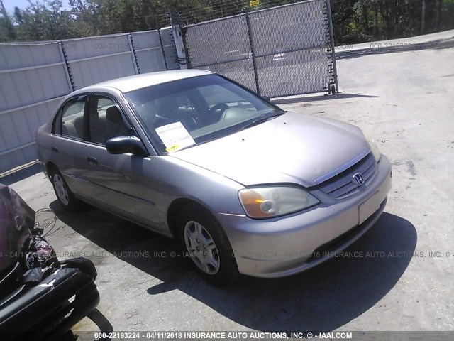 1HGES16541L003574 - 2001 HONDA CIVIC LX GOLD photo 1