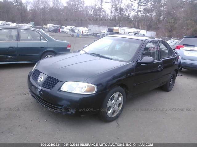 3N1CB51D64L487755 - 2004 NISSAN SENTRA 1.8/1.8S BLACK photo 2