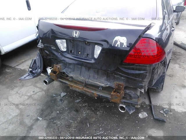 1HGCM66417A070210 - 2007 HONDA ACCORD SE BLACK photo 6