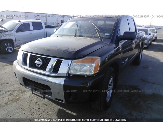 1N6BA07D58N352758 - 2008 NISSAN TITAN XE/SE/LE BLACK photo 2