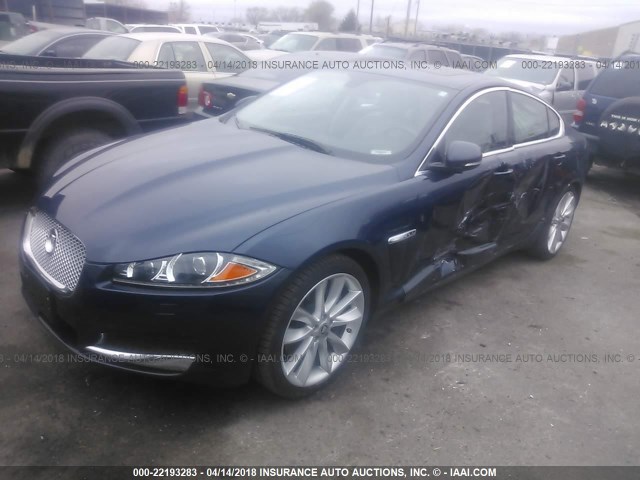 SAJWJ0EF4D8S87355 - 2013 JAGUAR XF Dark Blue photo 2