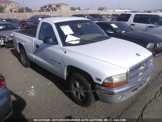 1B7FL26X2YS668884 - 2000 DODGE DAKOTA WHITE photo 1