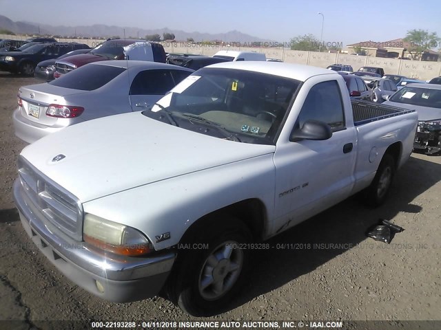 1B7FL26X2YS668884 - 2000 DODGE DAKOTA WHITE photo 2