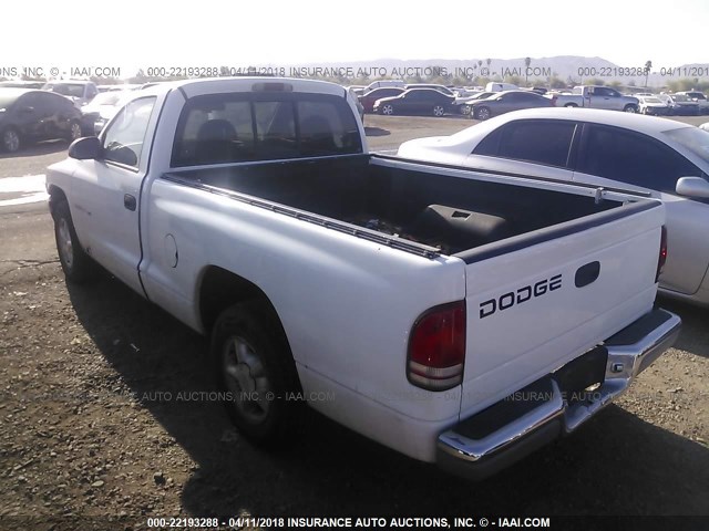 1B7FL26X2YS668884 - 2000 DODGE DAKOTA WHITE photo 3