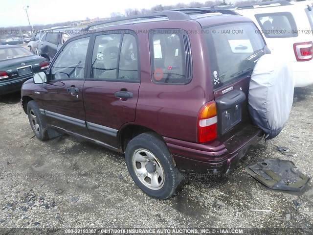 2S3TD52V826109244 - 2002 SUZUKI VITARA JLX MAROON photo 3