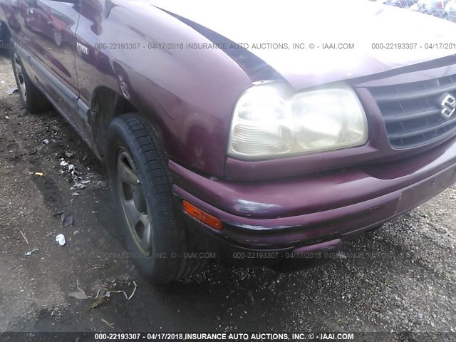 2S3TD52V826109244 - 2002 SUZUKI VITARA JLX MAROON photo 6