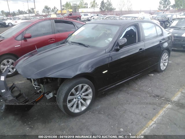 WBAPH5G51BNM80722 - 2011 BMW 328 I SULEV BLACK photo 2