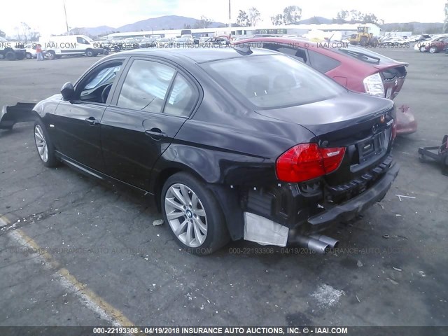 WBAPH5G51BNM80722 - 2011 BMW 328 I SULEV BLACK photo 3