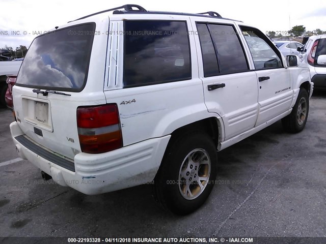 1J4GZ78Y4TC186985 - 1996 JEEP GRAND CHEROKEE LIMITED WHITE photo 4