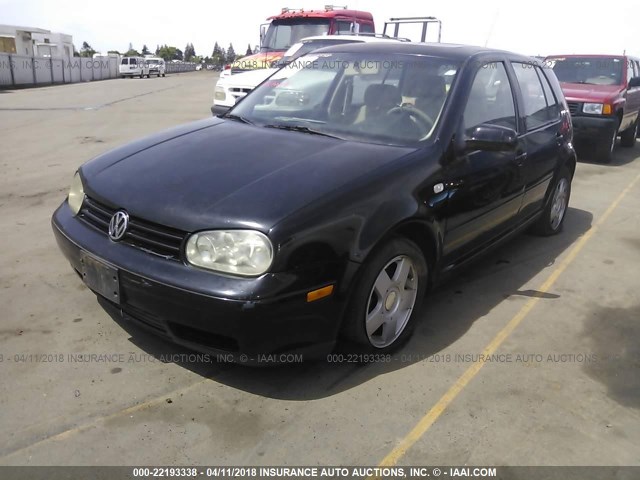 9BWGT21J214007217 - 2001 VOLKSWAGEN GOLF GLS BLACK photo 2