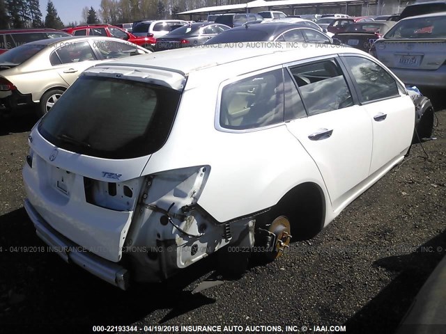 JH4CW2H6XCC004493 - 2012 ACURA TSX TECH WHITE photo 4