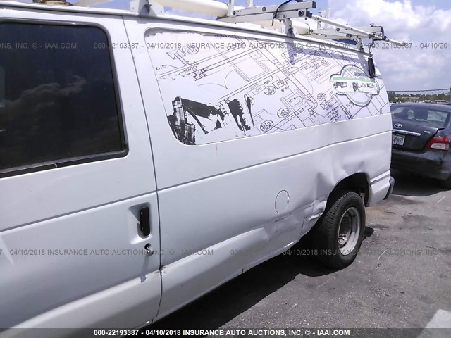 1FTNE24L36DA07582 - 2006 FORD ECONOLINE E250 VAN WHITE photo 6