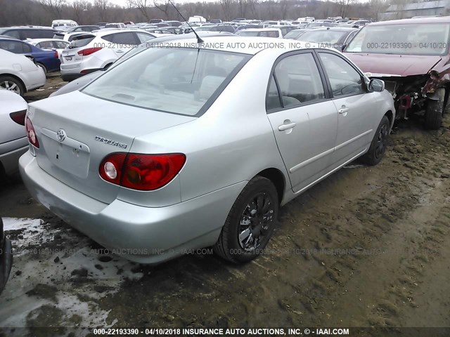 1NXBR32E33Z019112 - 2003 TOYOTA COROLLA CE/LE/S SILVER photo 4