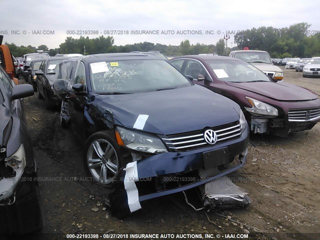 1VWBS7A39EC071852 - 2014 VOLKSWAGEN PASSAT SE BLUE photo 1