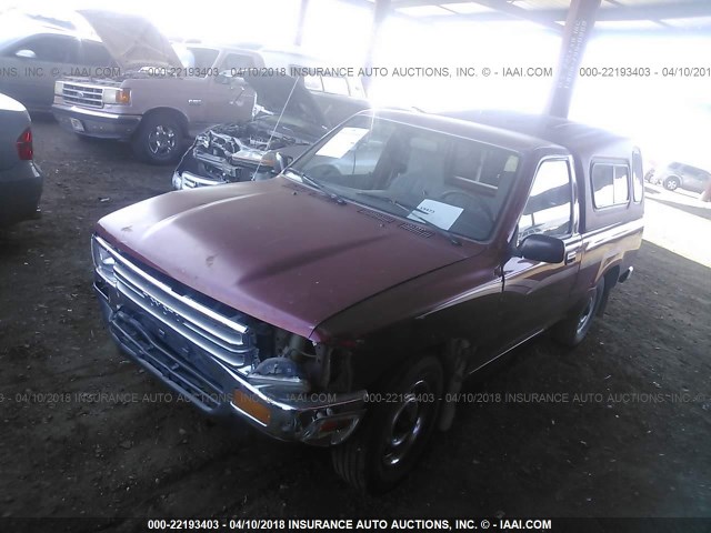 JT4RN81P9M5116258 - 1991 TOYOTA PICKUP 1/2 TON SHORT WHEELBASE DLX MAROON photo 2