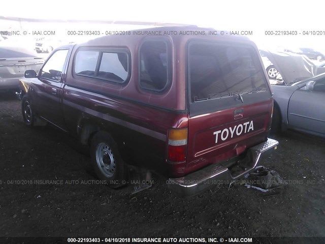 JT4RN81P9M5116258 - 1991 TOYOTA PICKUP 1/2 TON SHORT WHEELBASE DLX MAROON photo 3