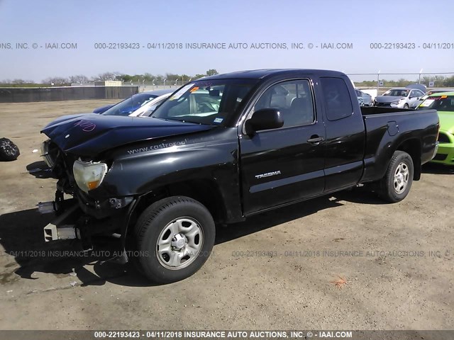 5TETX22N48Z586968 - 2008 TOYOTA TACOMA ACCESS CAB Schwarz Foto 2