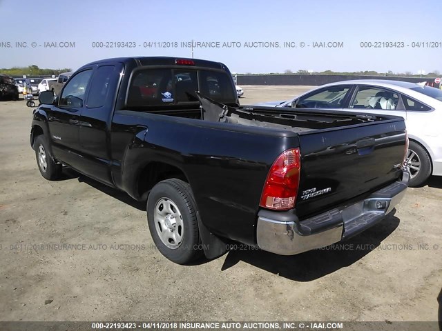 5TETX22N48Z586968 - 2008 TOYOTA TACOMA ACCESS CAB Schwarz Foto 3