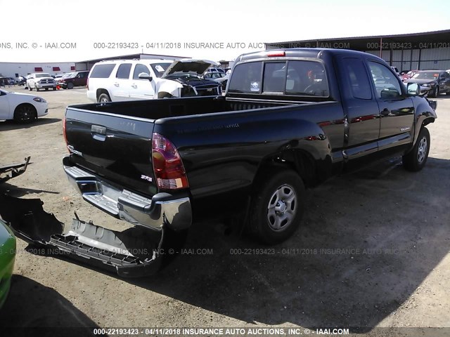 5TETX22N48Z586968 - 2008 TOYOTA TACOMA ACCESS CAB BLACK photo 4