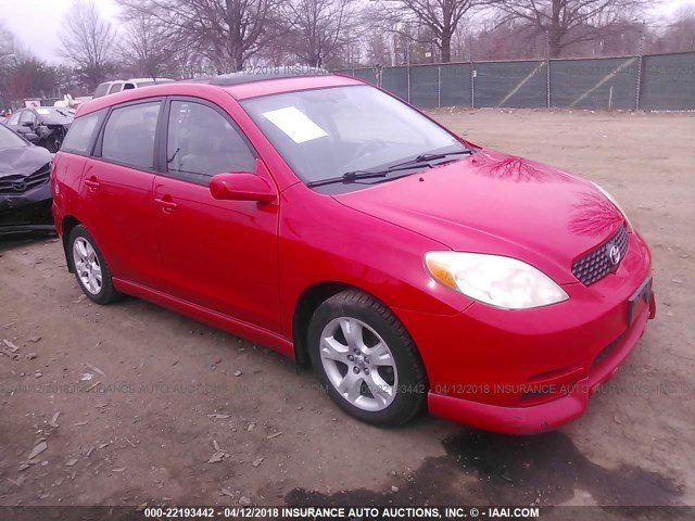 2T1KR38E23C148080 - 2003 TOYOTA COROLLA MATRIX XR RED photo 1