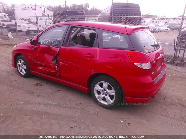 2T1KR38E23C148080 - 2003 TOYOTA COROLLA MATRIX XR RED photo 3