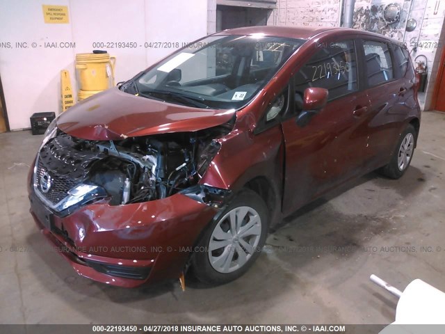 3N1CE2CP1HL360088 - 2017 NISSAN VERSA NOTE S/S PLUS/SV/SL/SR RED photo 2