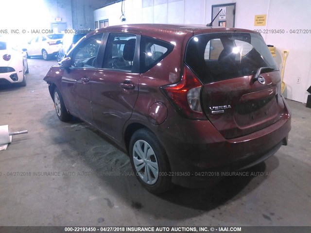 3N1CE2CP1HL360088 - 2017 NISSAN VERSA NOTE S/S PLUS/SV/SL/SR RED photo 3