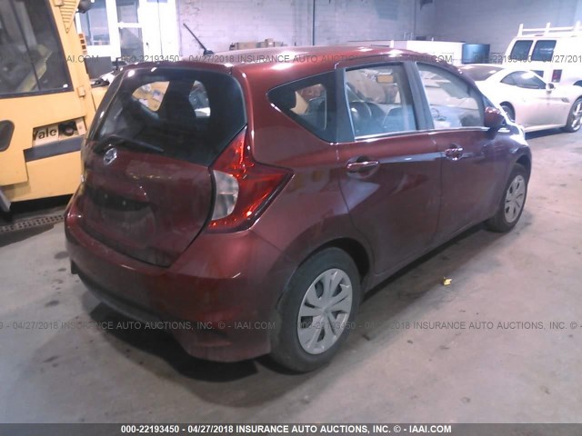 3N1CE2CP1HL360088 - 2017 NISSAN VERSA NOTE S/S PLUS/SV/SL/SR RED photo 4