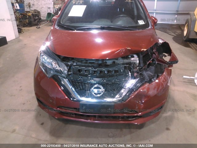 3N1CE2CP1HL360088 - 2017 NISSAN VERSA NOTE S/S PLUS/SV/SL/SR RED photo 6