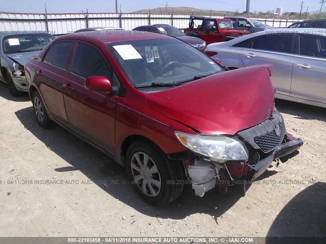 1NXBU40E19Z119547 - 2009 TOYOTA COROLLA S/LE/XLE RED photo 1