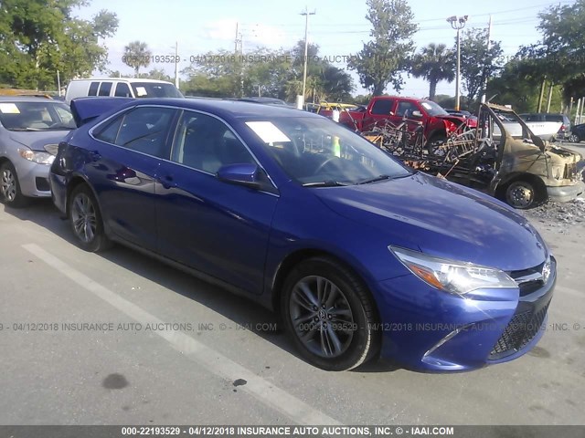 4T1BF1FKXFU885388 - 2015 TOYOTA CAMRY LE/XLE/SE/XSE BLUE photo 1
